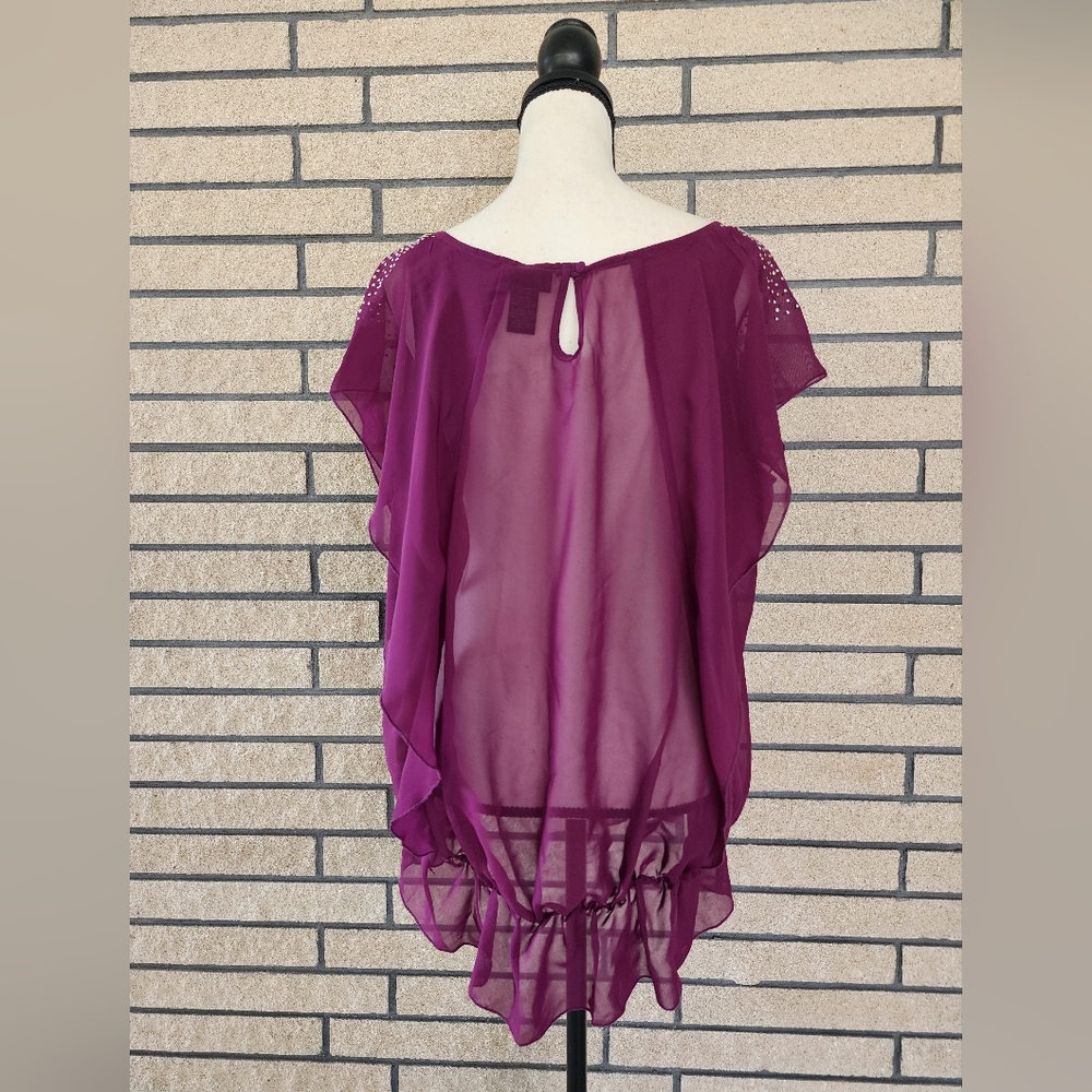 Lane Bryan Sheer Blouse 14/16W - Picture 5 of 11